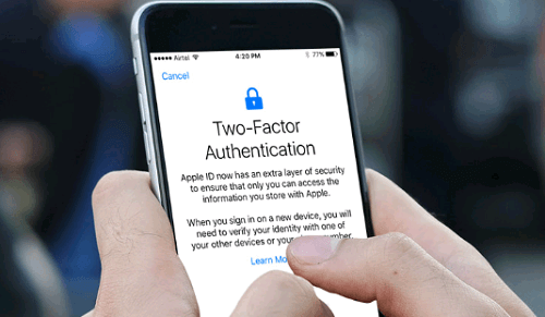 Activar la autenticación de dos factores en su dispositivo IOS
